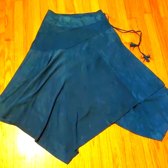 Vintage Dresses & Skirts - Vintage Teal Karen Groner Suede Skirt - GROWNBEANS